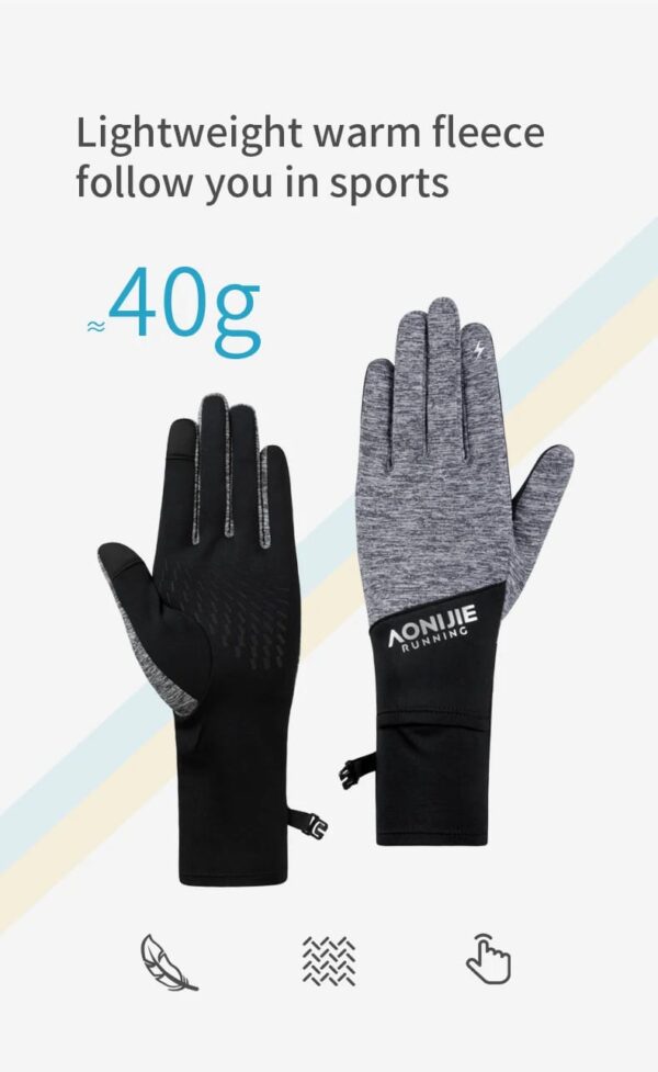 AONIJIE-Guantes para trail running con orificio para el reloj - Imagen 9