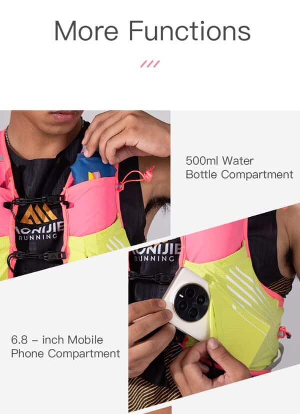Aonijie-Chaleco rosa/ama cap 10lts c9116 - Imagen 9