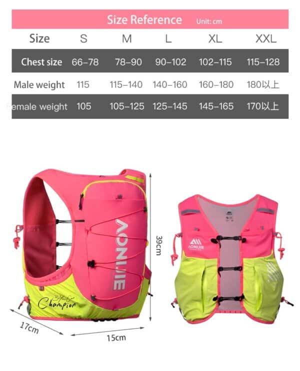 Aonijie-Chaleco rosa/ama cap 10lts c9116 - Imagen 10