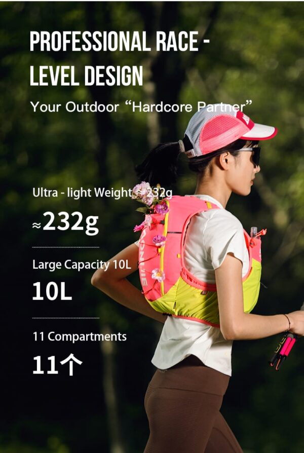 Aonijie-Chaleco rosa/ama cap 10lts c9116 - Imagen 2